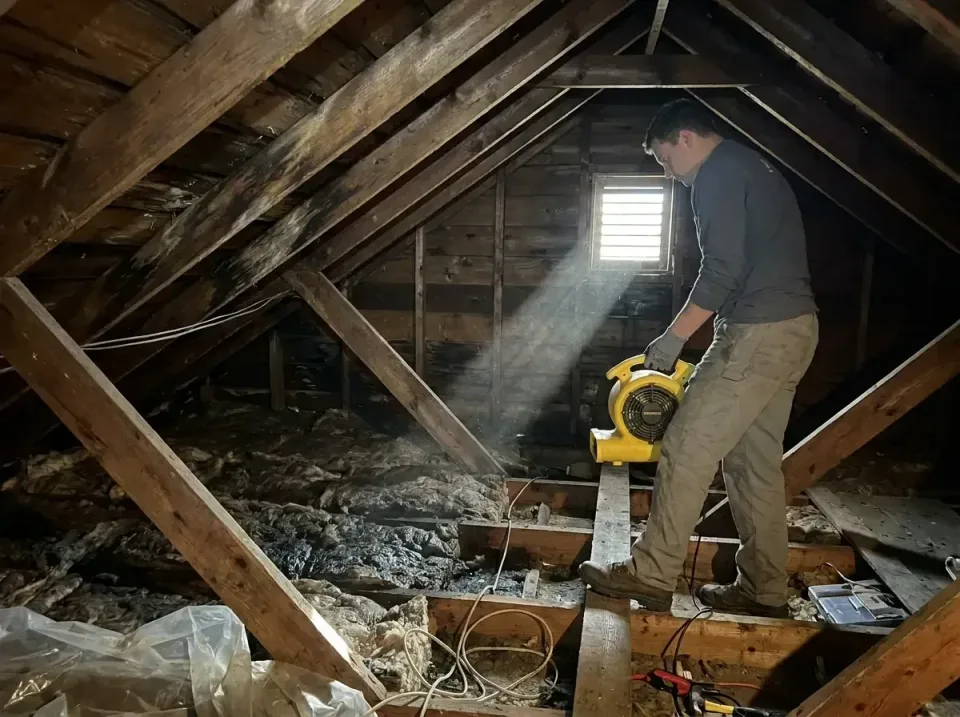 attic-water-damage-drying-proc-007 — frequently asked questions, Emergency Water Extraction & 24/7 Flood Response in Pembrok…